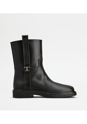 Tod's - Ankle Boots in Leather, BLACK, 35.5 - Shoes
