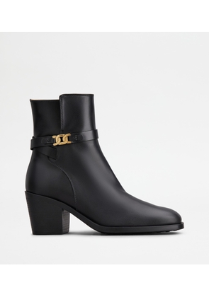 Tod's - Ankle Boots in Leather, BLACK, 35 - Shoes