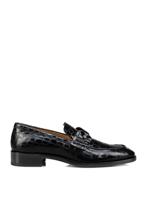 Christian Louboutin Chambelimoc Croc-Embossed Loafers