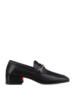 Christian Louboutin Mj Moc Leather Loafers