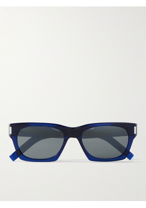 SAINT LAURENT - Square-Frame Acetate Sunglasses - Men - Blue