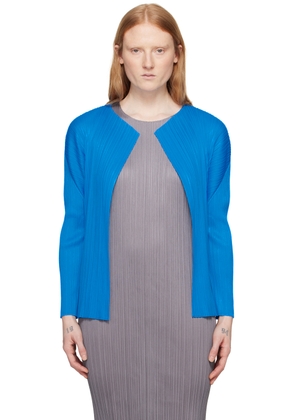 PLEATS PLEASE ISSEY MIYAKE Blue Monthly Colors August Cardigan
