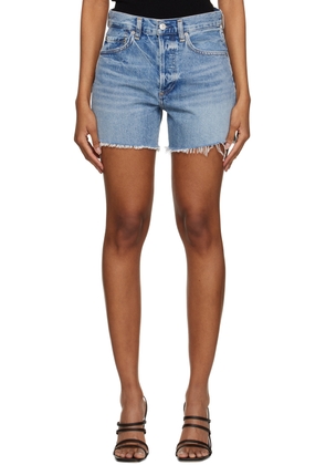 Citizens of Humanity Blue Annabelle Long Denim Shorts