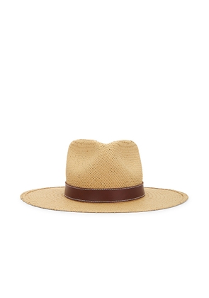 Janessa Leone Halston Packable Hat in Sand - Tan. Size S (also in ).