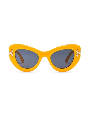 Emilio Pucci Cat Eye Acetate Sunglasses in Yellow - Yellow. Size all.