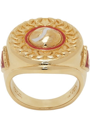 Casablanca Gold Sports Medallion Ring