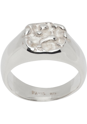 FARIS Silver Roca Crown Signet Ring