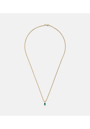 Anita Ko 18kt gold pendant necklace with emerald