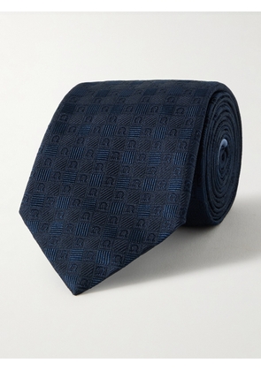 FERRAGAMO - 7cm Logo-Jacquard Silk Tie - Men - Blue