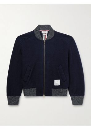 Thom Browne - Striped Wool Fleece Bomber Jacket - Men - Blue - 1