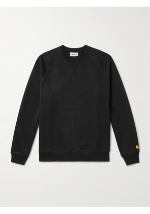 Carhartt WIP - Chase Logo-Embroidered Cotton-Blend Jersey Sweatshirt - Men - Black - S