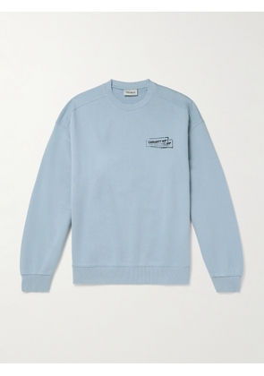 Carhartt WIP - Stamp Garment-Dyed Printed Cotton-Jersey Sweatshirt - Men - Blue - S