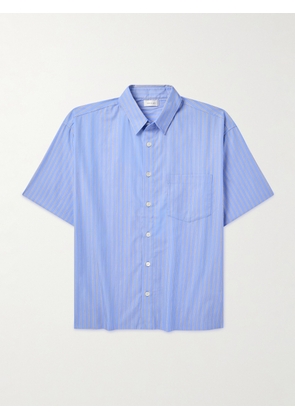 John Elliott - Striped Cotton-Poplin Shirt - Men - Blue - S