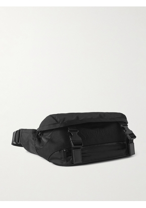 SAINT LAURENT - Logo-Embroidered Canvas Belt Bag - Men - Black