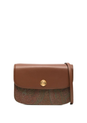 Etro Brown arnica Crossbody Bag With paisley Motif In Cotton Blend Woman