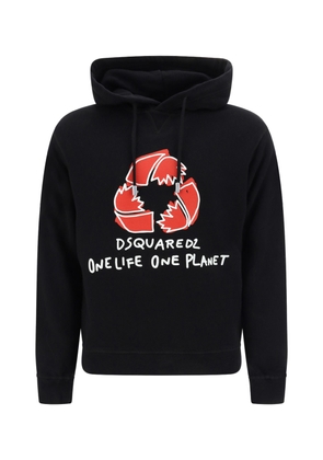 Dsquared2 Felpa Con Cappuccio recycled Leaf One Life One Planet