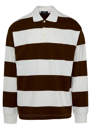 A. P.C. Cotton Long Sleeve Polo Shirt