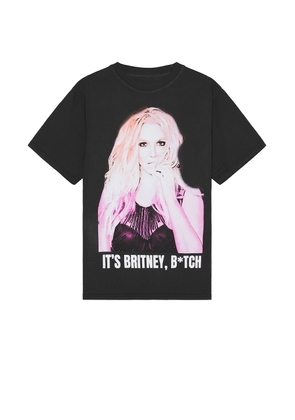 Philcos It's Britney Boxy Tee in Black Pigment - Black. Size L (also in M, S, XL/1X).