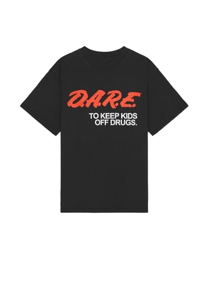 Philcos D.A.R.E. To Keep Kids Off Drugs Boxy Tee in Black Pigment - Black. Size L (also in M, S, XL/1X).