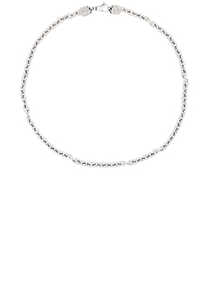 Emanuele Bicocchi Link Chain Necklace With Skulls in Sterling Silver - Metallic Silver. Size all.