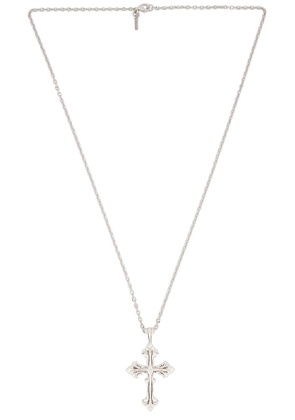 Emanuele Bicocchi Avelli Cross Necklace in Sterling Silver - Metallic Silver. Size all.