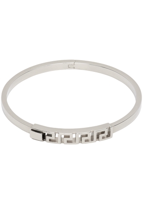 Versace Silver Greca Cuff Bracelet