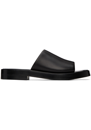 Ferragamo Black Single-Band Sandals