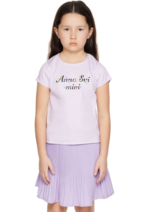 ANNA SUI MINI Kids Purple Printed T-Shirt