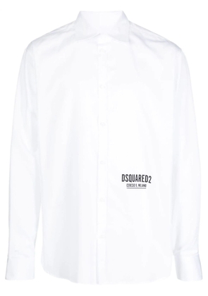 Dsquared2 Cotton Shirt With Contrasting Color Logo