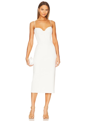 Bardot Celeste Midi Dress in White. Size 6.