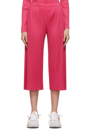 PLEATS PLEASE ISSEY MIYAKE Pink Monthly Colors December Wide Trousers