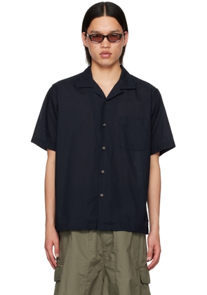 nanamica Navy Open Collar Shirt