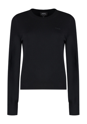 A. P.C. Sweater With Tonal Logo Embroidery