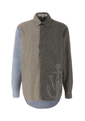 J. W. Anderson Anchor-embroidered Colour-block Patchwork Shirt