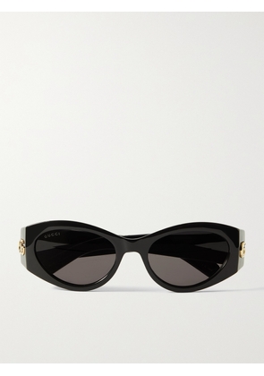 Gucci Eyewear - Cat-eye Acetate Sunglasses - Black - One size