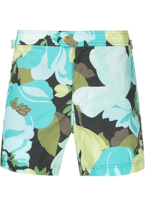 TOM FORD floral-print swim shorts - Green
