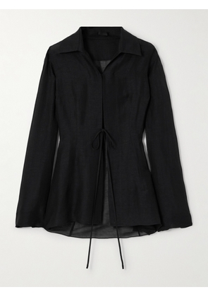 Givenchy - Silk And Linen-blend Shirt - Black - FR34,FR36,FR38,FR40,FR42,FR44