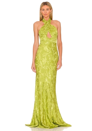 SAU LEE Liv Gown in Green. Size 4.