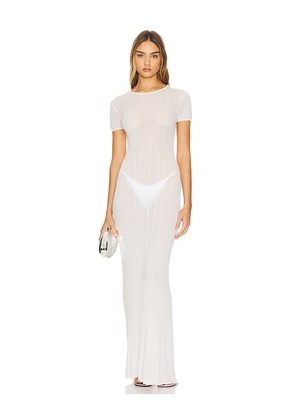 Lovers and Friends Aprile Sheer Maxi Dress in White. Size M, S, XS.