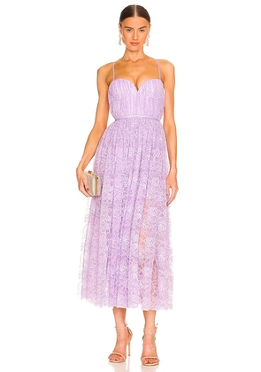SAU LEE Selena Lace Dress in Lavender. Size 8.