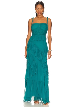 Ulla Johnson Aveline Gown in Teal. Size 10.