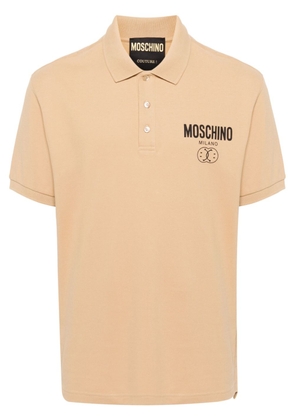 Moschino logo-print polo shirt - Neutrals