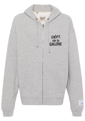 GALLERY DEPT. logo-print zip-up hoodie - Grey