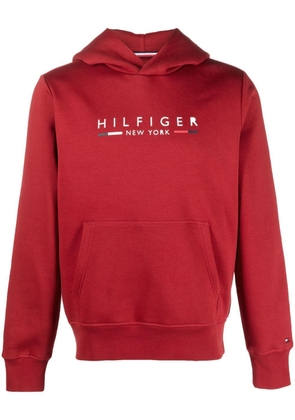 Tommy Hilfiger logo-print hoodie - Red