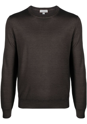 Canali fine-knit wool jumper - Brown