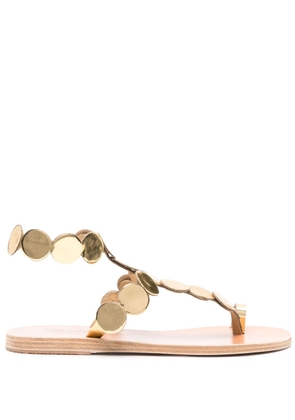 Ancient Greek Sandals Asteras flat leather sandals - Gold