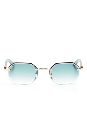 Cartier Eyewear gradient-lenses metal sunglasses - Blue