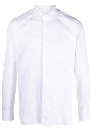 Tagliatore cutaway-collar cotton shirt - White