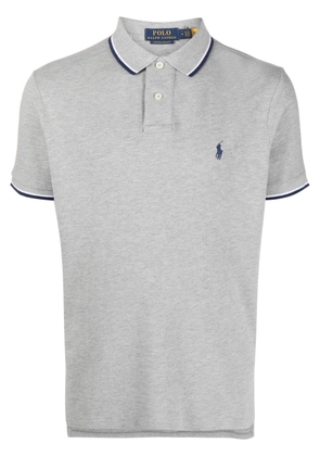Polo Ralph Lauren embroidered-logo cotton polo shirt - Grey