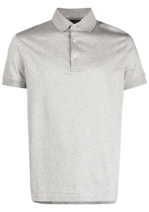 Tommy Hilfiger logo-embroidered cotton polo shirt - Grey
